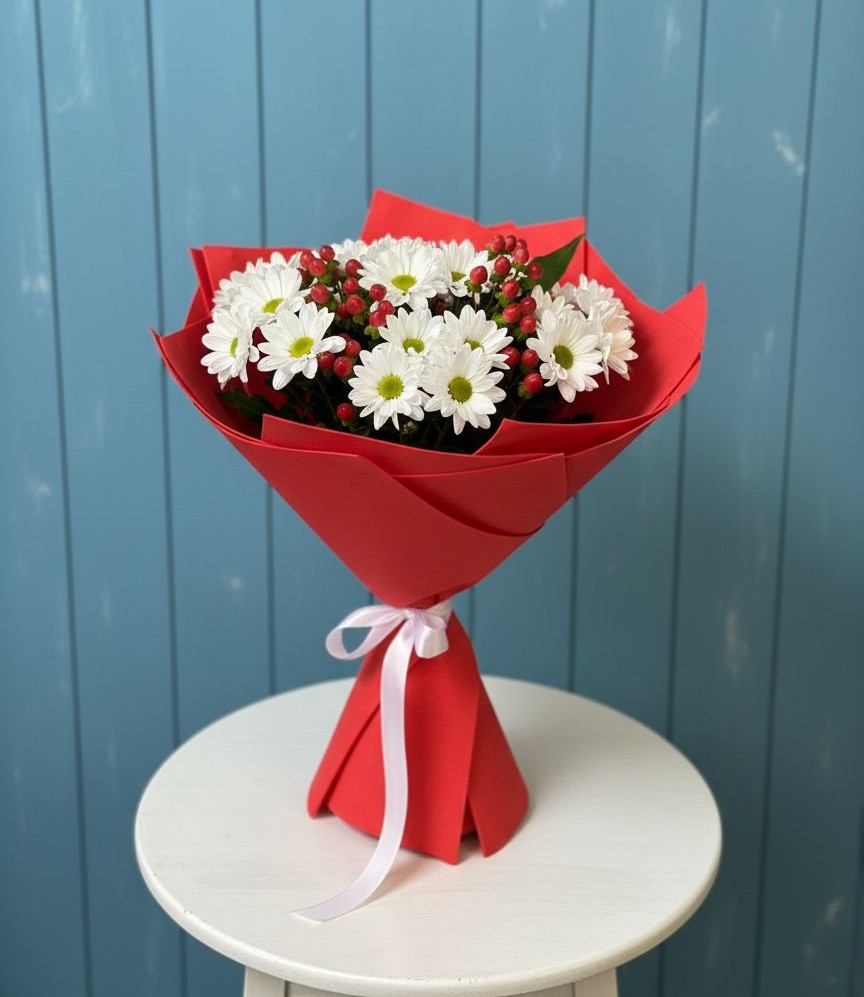 Букет цветов из: Хризантемы в Чечулино