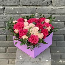 Цветочная композиция из Розы в коробке в Чечулино