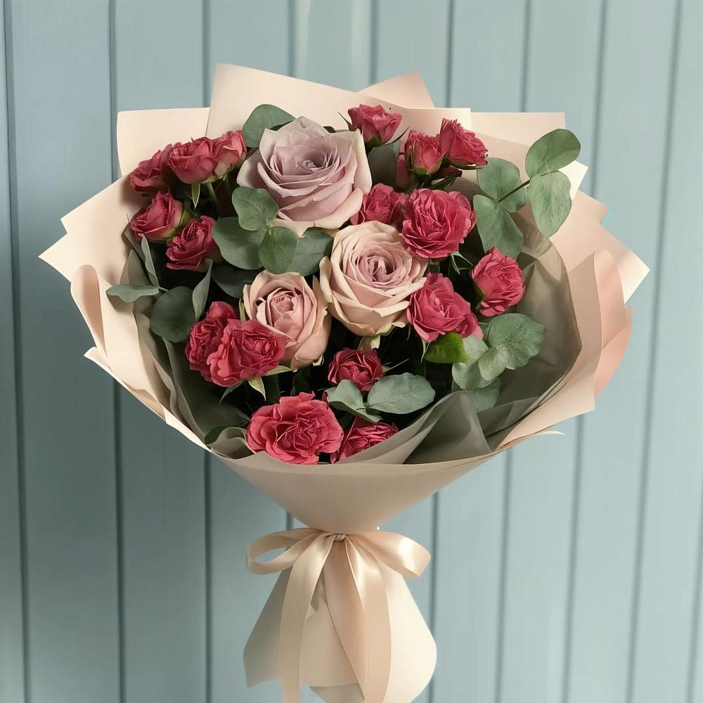 Букет цветов из: Гвоздики и Розы в Чечулино