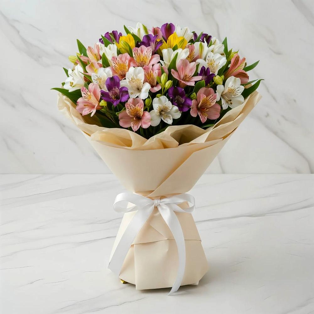 Букет цветов из: Альстромерии в Чечулино