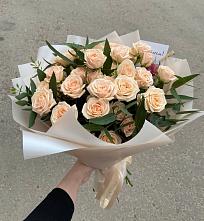 Букет Кремовые розы Латте в Чечулино
