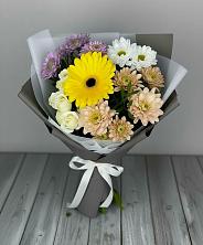 Букет цветов из:  Розы, Герберы и Хризантемы в Чечулино