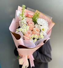 Букет цветов из:  Хризантемы и Розы в Чечулино