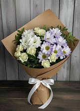 Букет цветов из:  Хризантемы и Розы в Чечулино