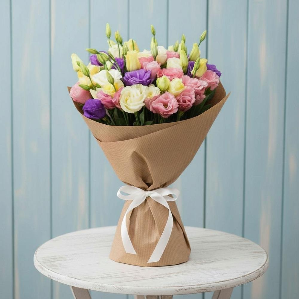 Букет цветов из: Лизиантусы в Чечулино