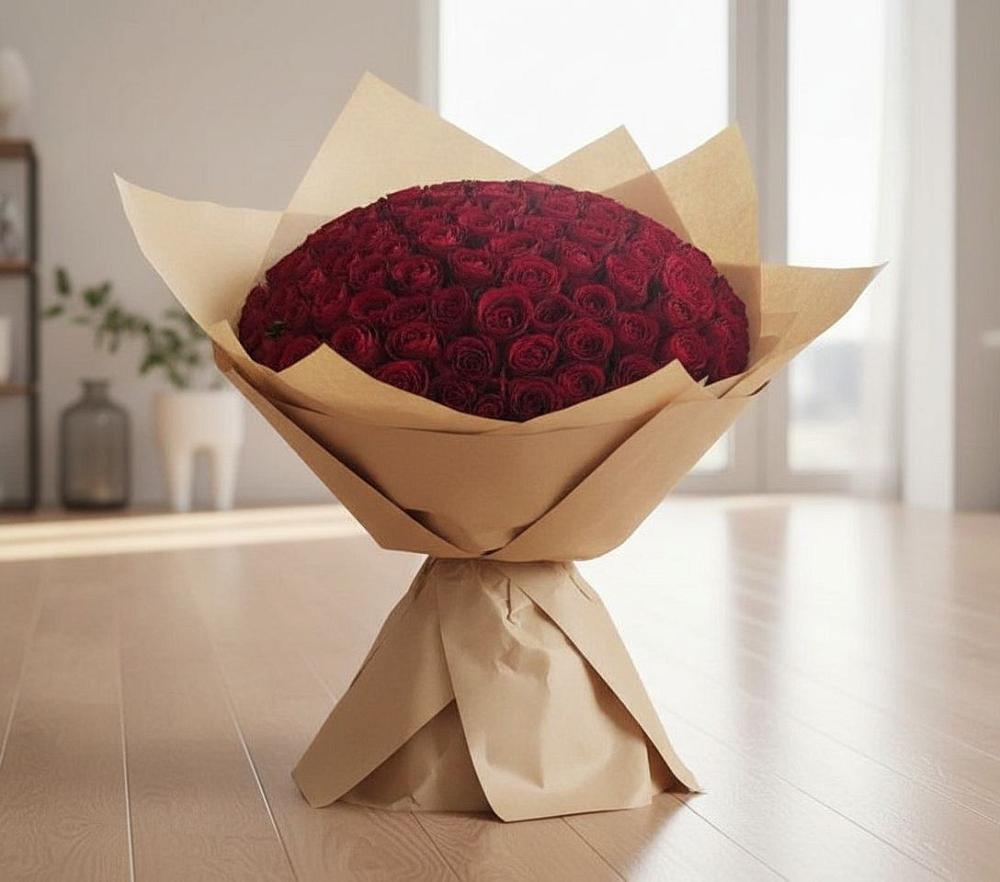 Букет 101 Красная роза в Чечулино