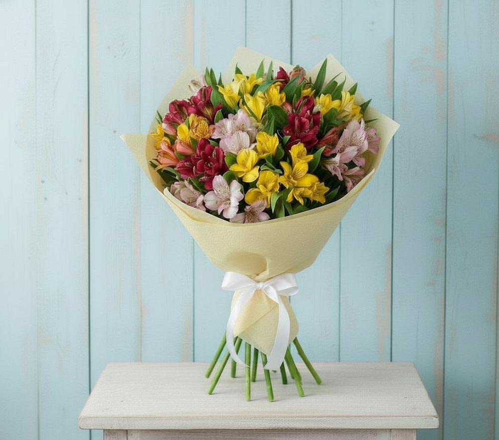 Букет цветов из: Альстромерии в Чечулино