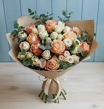 Букет цветов из:  Альстромерии и Розы в Чечулино